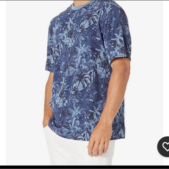 Tommy Bahama Men's Canopy Camo Blue Short Sleeve Organic Cotton T-Shirt Size XXL - Picture 8 of 8